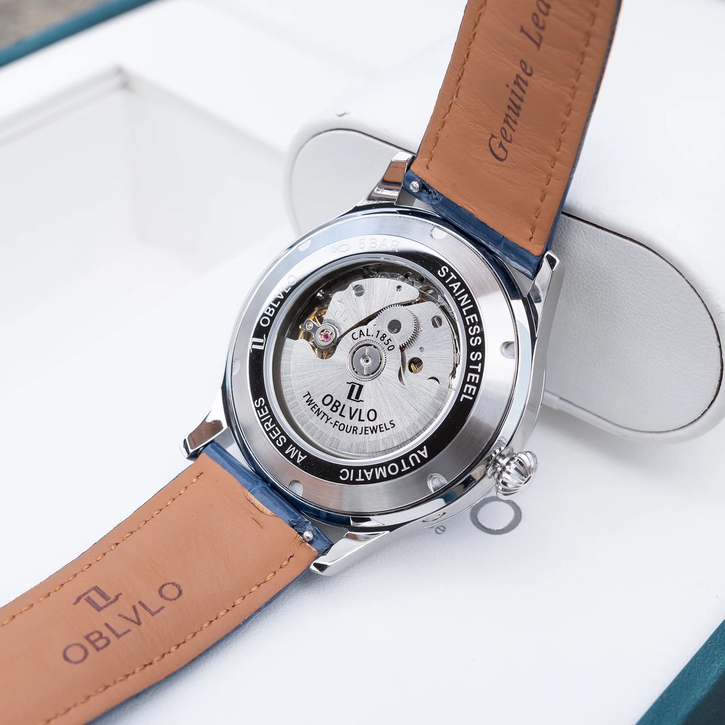 Blue Leather Strap Automatic