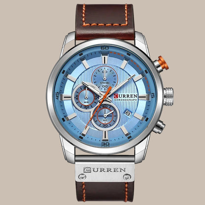 Men’s Leather Quartz Watch