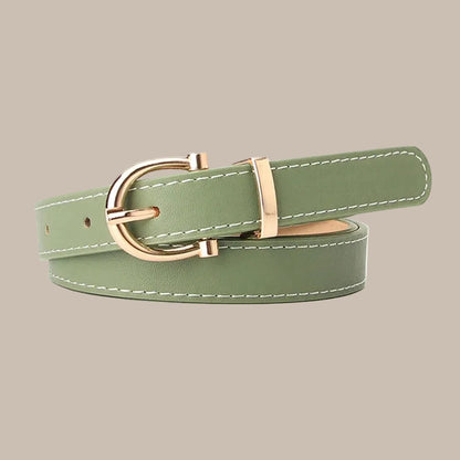 Women's Retro Oval Buckle Belt
