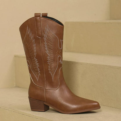 Mid-Calf Western Boots