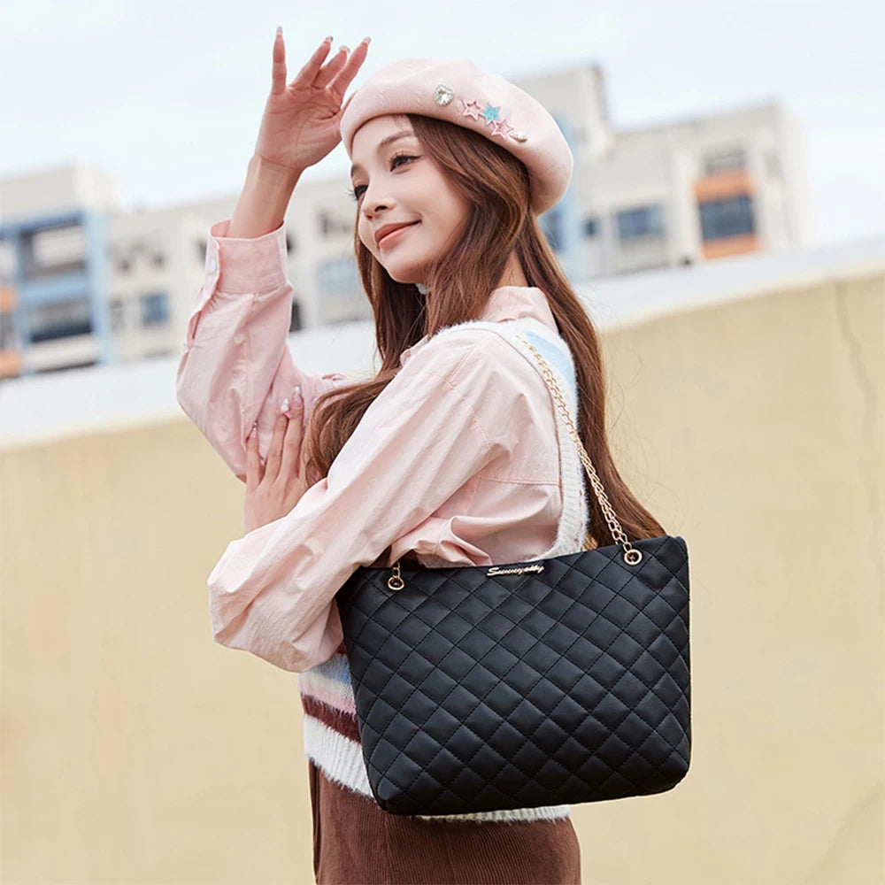Women's PU Box Tote Bag