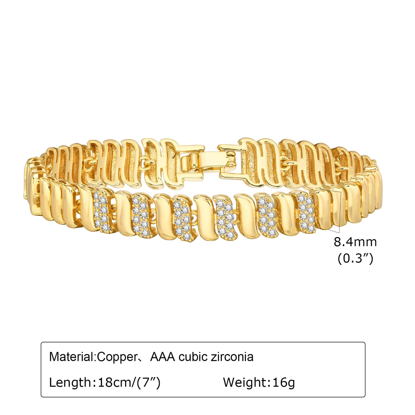 14K Gold Chunky Paperclip Chain Bracelet