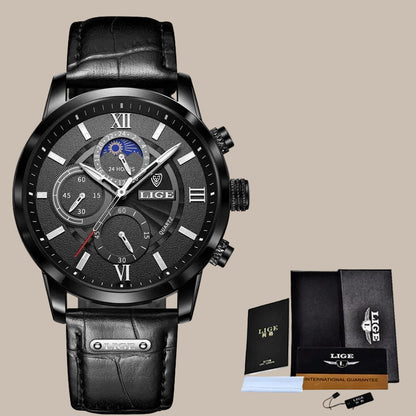 Men's Luxury Leather Quartz Watch