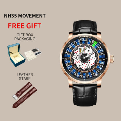 Men’s Luxury Poker Dial Watch