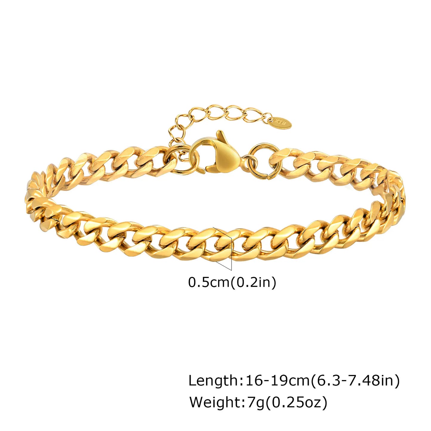 Gold-Tone Toggle Clasp Chain Bracelet