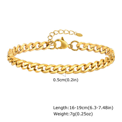 Gold-Tone Toggle Clasp Chain Bracelet