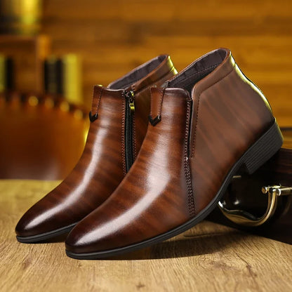 Men's Retro Zipper Ankle Boots