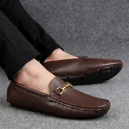 Business Leather Flats for Men