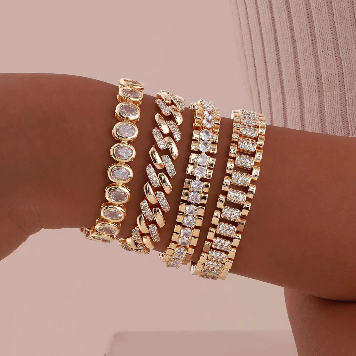 14K Gold Chunky Paperclip Chain Bracelet