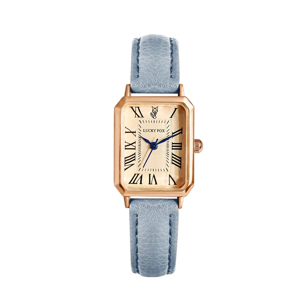 Square Leather Strap Watch