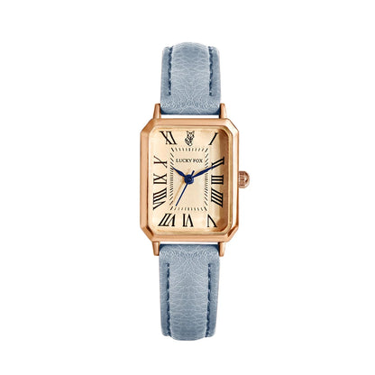 Square Leather Strap Watch