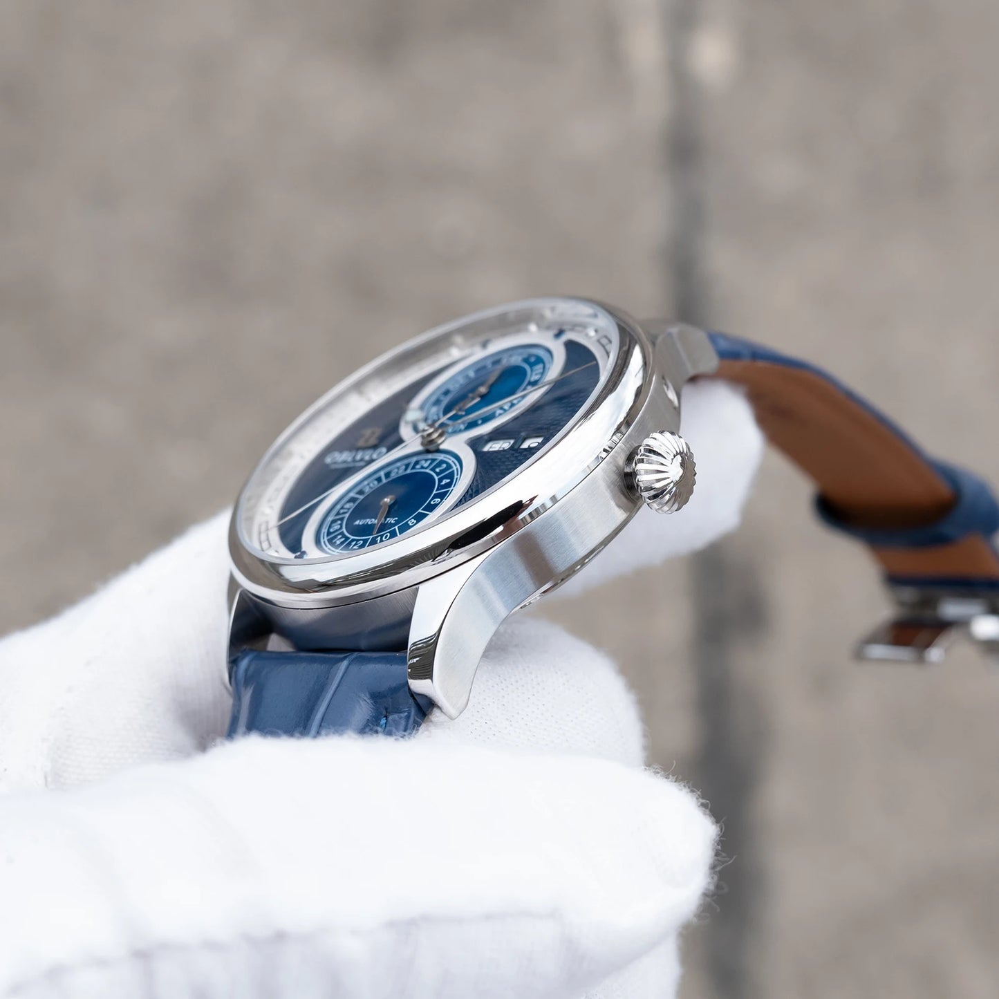 Blue Leather Strap Automatic