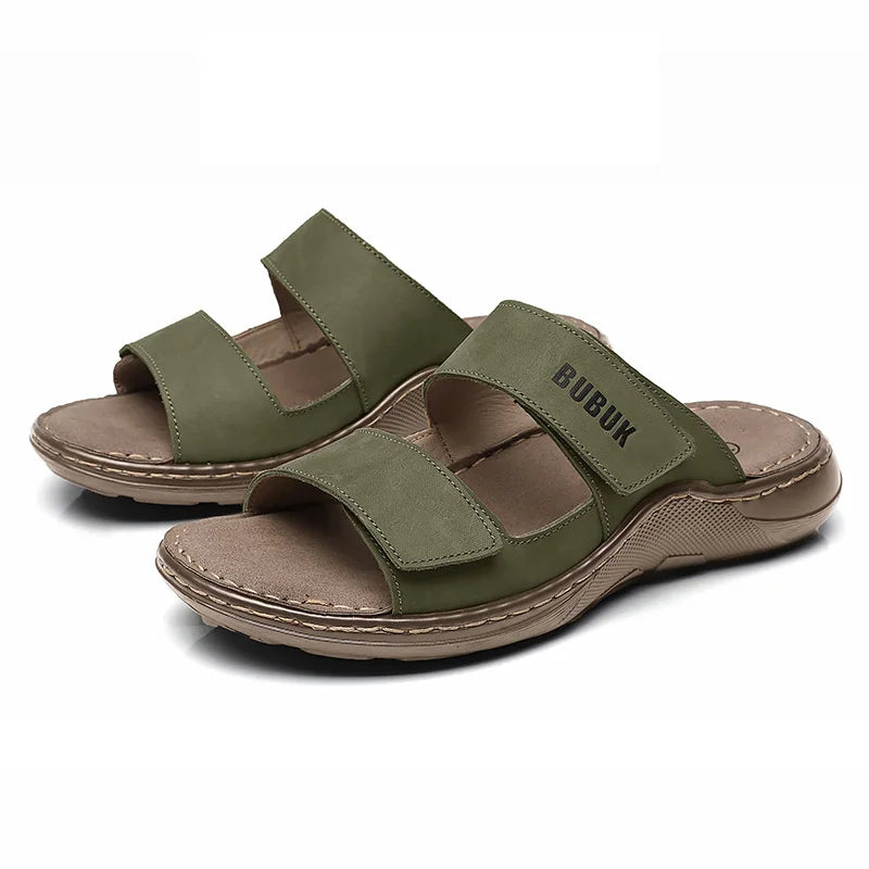 Summer Leather Slides
