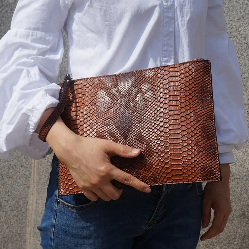 Python Pattern Clutch Bag