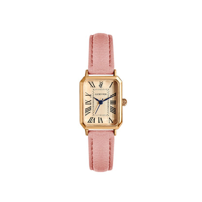 Square Leather Strap Watch