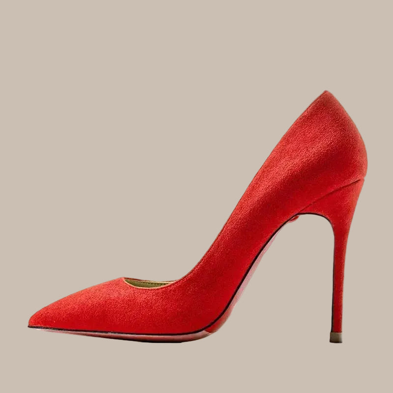 Plus Size Red Pointed Pumps