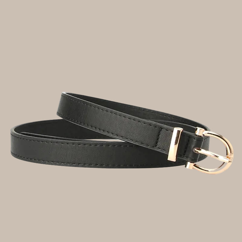 Women's Retro Oval Buckle Belt