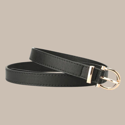 Women's Retro Oval Buckle Belt