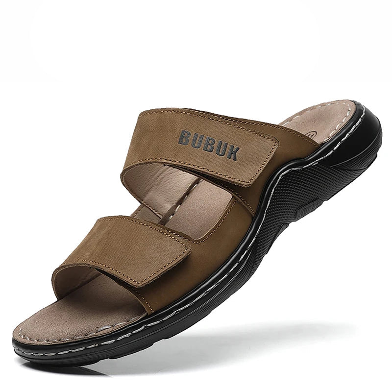 Summer Leather Slides