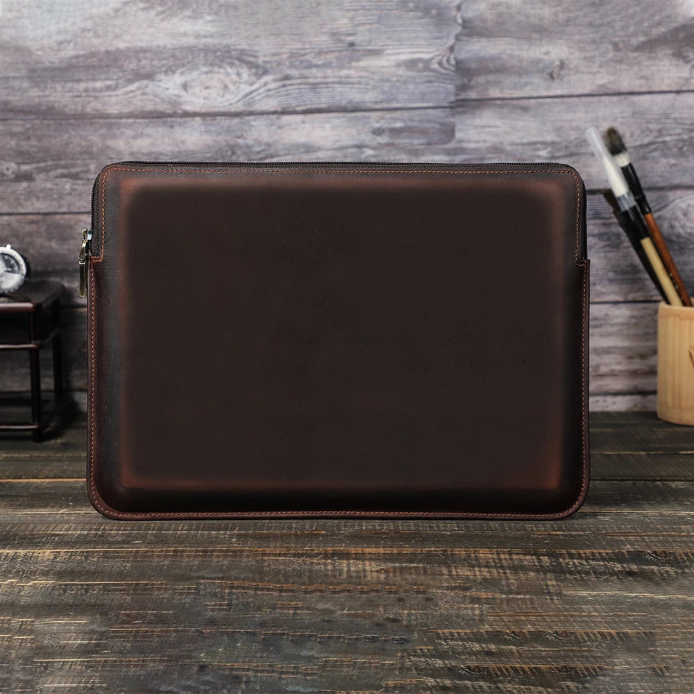 Luxury Crazy Horse Laptop Bag