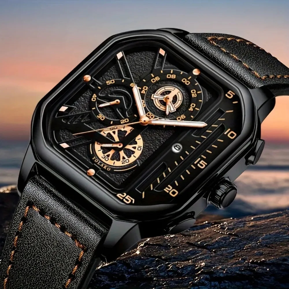 Men's Square Luxury Watch