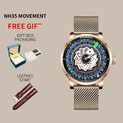 Men’s Luxury Poker Dial Watch