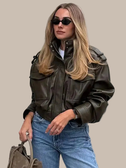 Women’s PU Leather Jacket