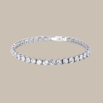Iced-Out 4mm Crystal Tennis Bracelet
