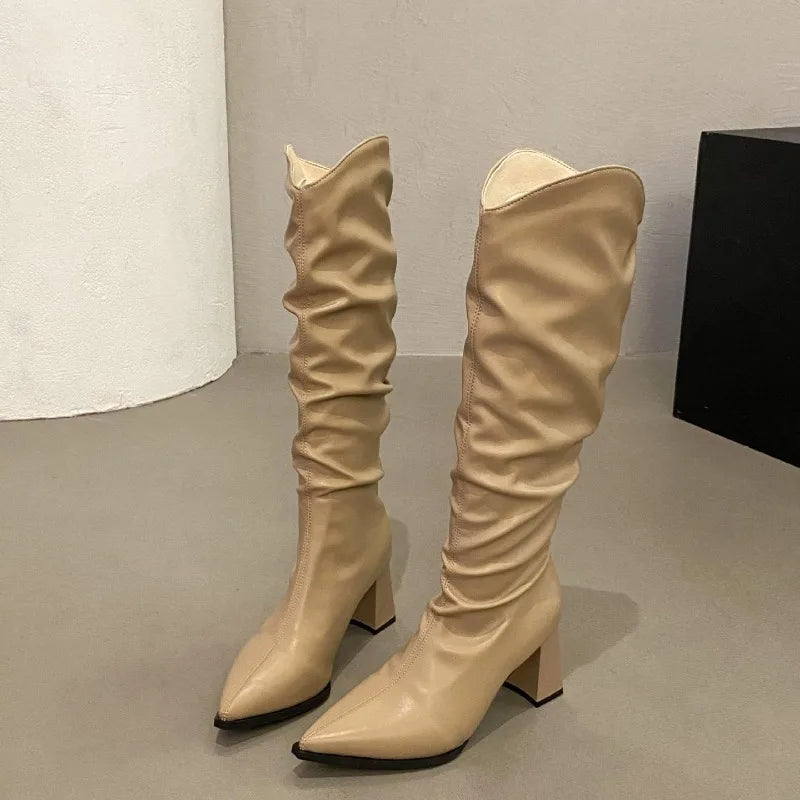 Women's Black Knee-High Boots