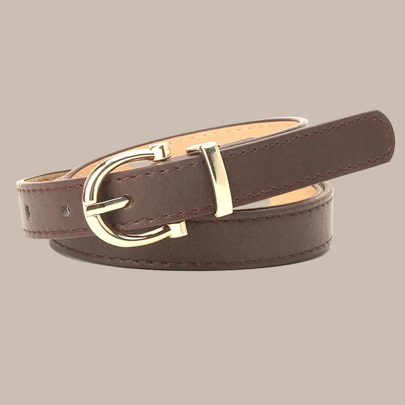 Women's Retro Oval Buckle Belt