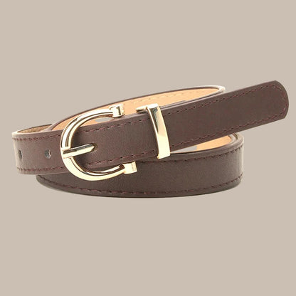Women's Retro Oval Buckle Belt