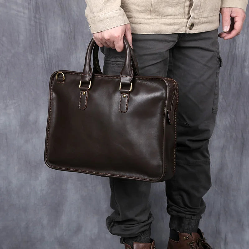 Vintage Cowhide Laptop Bag