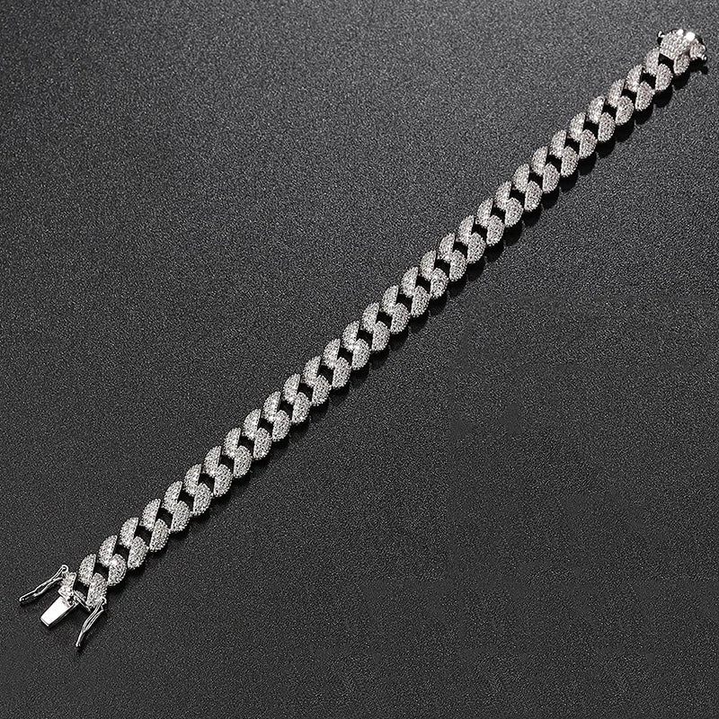 9mm GRA Moissanite Cuban Link Bracelet