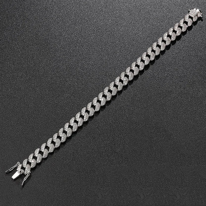 9mm GRA Moissanite Cuban Link Bracelet