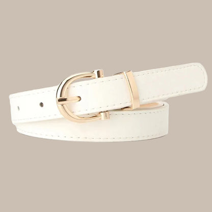 Women's Retro Oval Buckle Belt