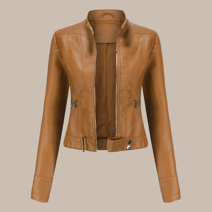 Women's Short Genuine Leather Jacket