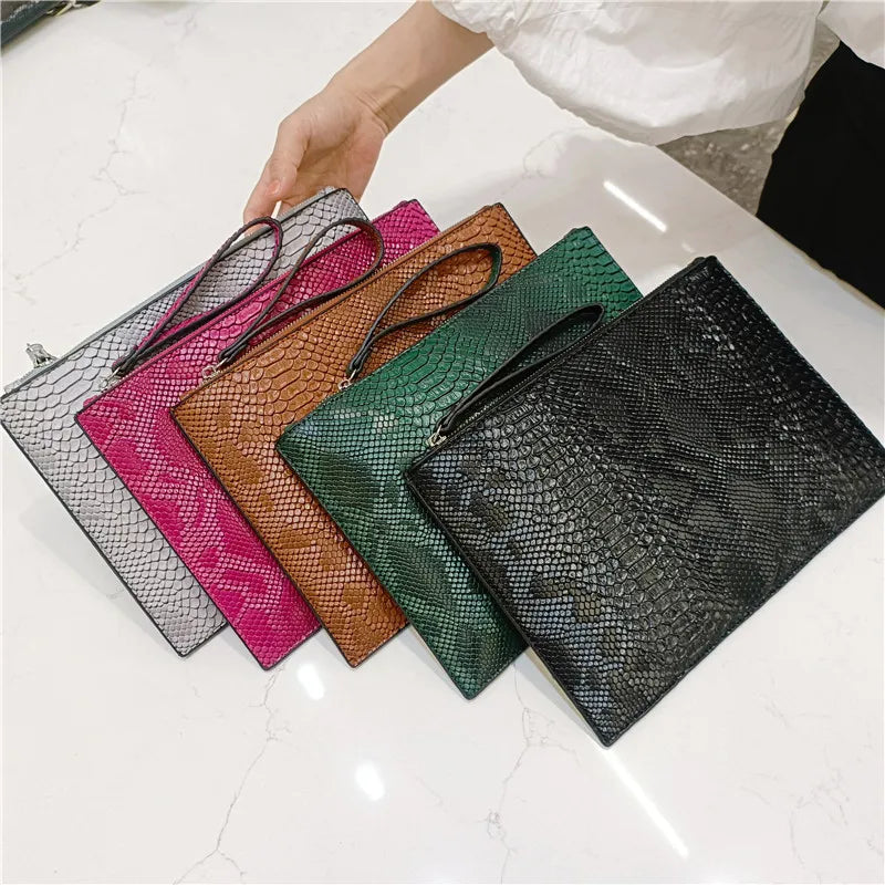 Python Pattern Clutch Bag