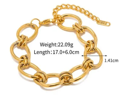 Gold-Tone Toggle Clasp Chain Bracelet