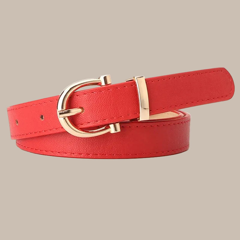 Women's Retro Oval Buckle Belt
