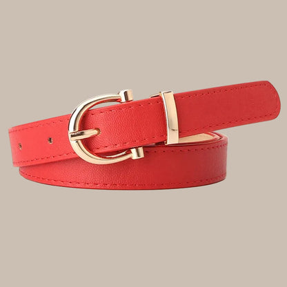 Women's Retro Oval Buckle Belt