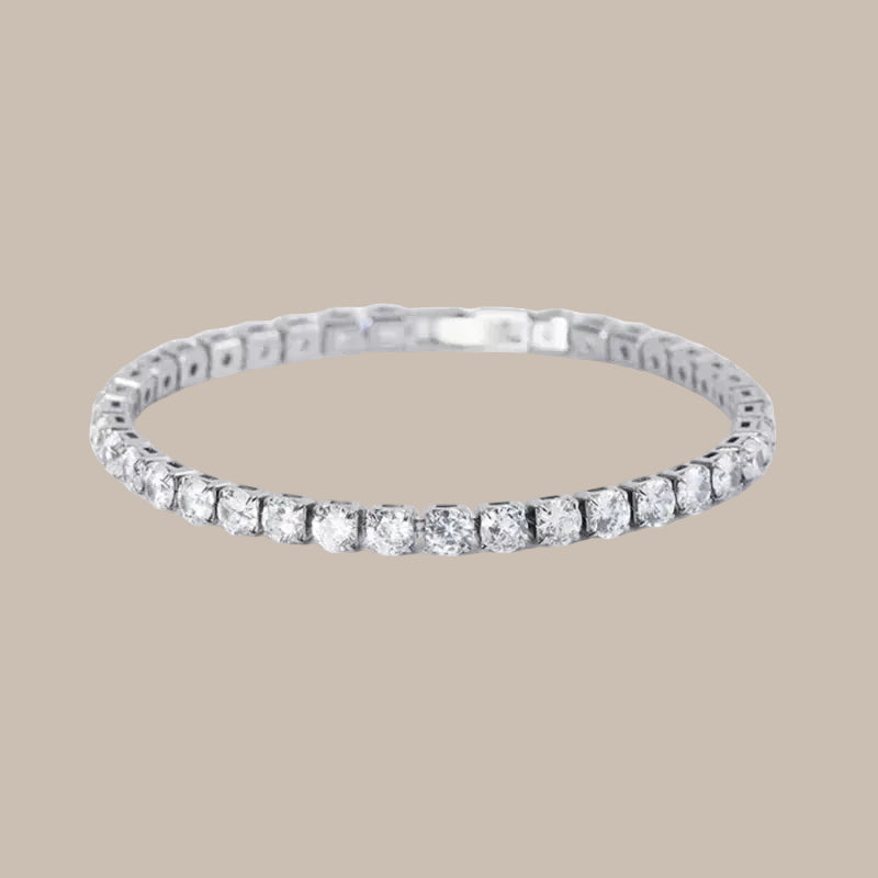 Iced-Out 4mm Crystal Tennis Bracelet
