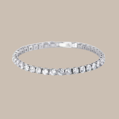 Iced-Out 4mm Crystal Tennis Bracelet