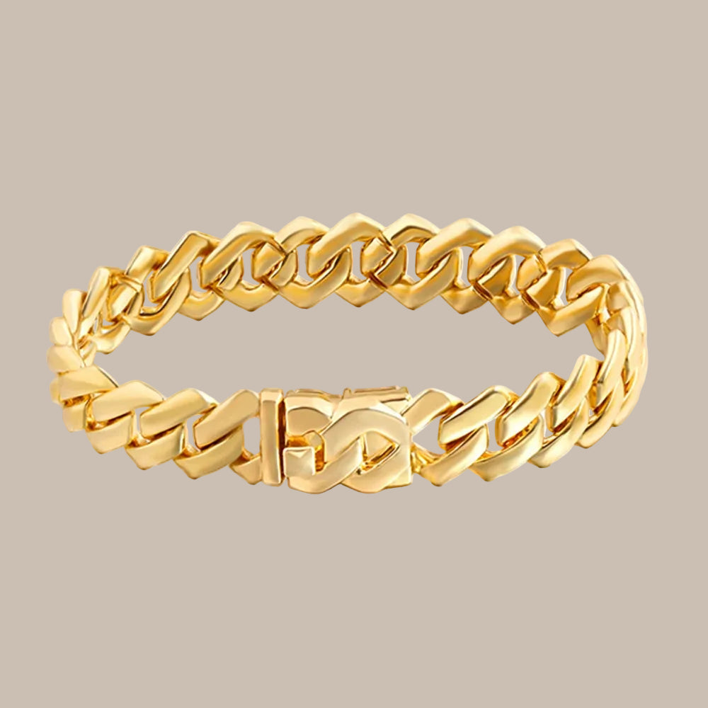 Full Rhinestone Prong Cuban Link Bracelet