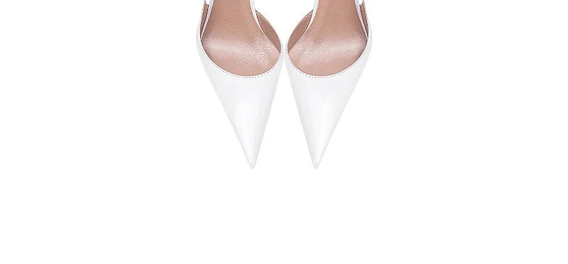 White Patent High Heels