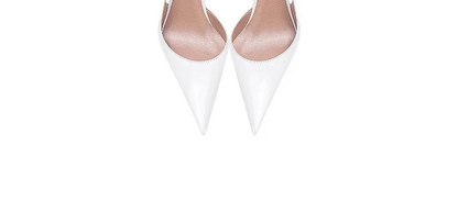 White Patent High Heels