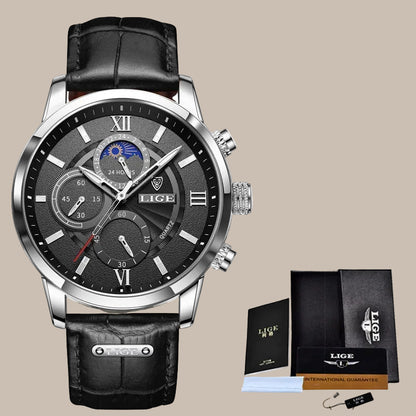 Men's Luxury Leather Quartz Watch