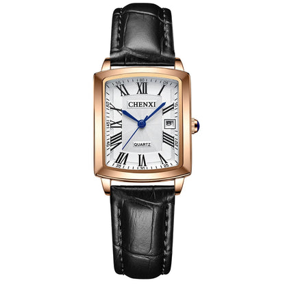 Leather Strap Quartz Watch