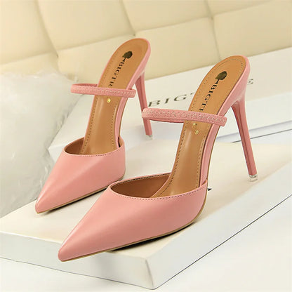 PU Leather Stiletto Pumps